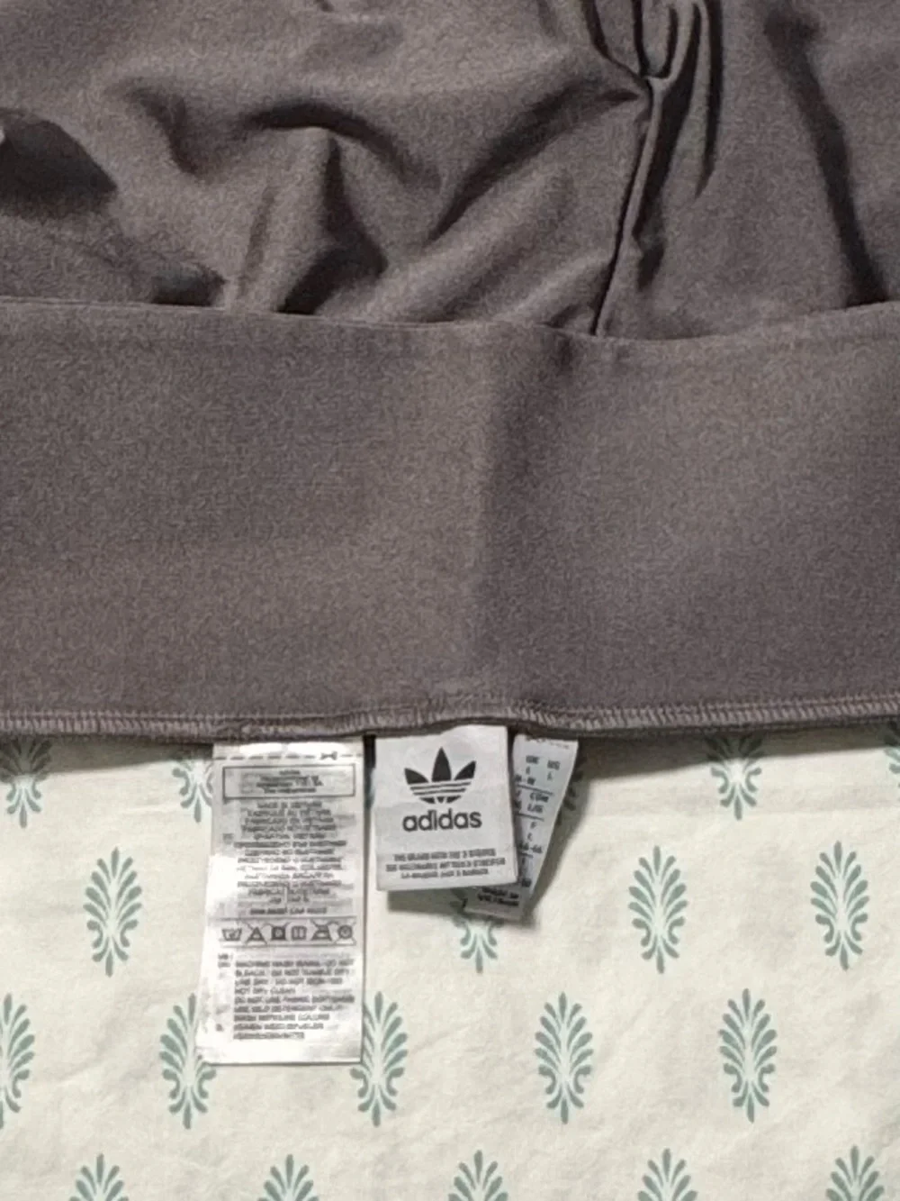 Adidas 3-Stripes Spandex Charcoal Biker Shorts - Size L